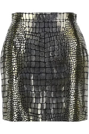 Roberto Cavalli Minirock mit Kroko-Effekt