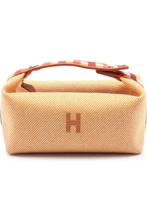 Hermès 2020-2024 kleine Au Carre Bride A Brac Kosmetiktasche aus Wolle