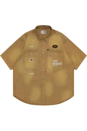 A Bathing Ape Hemd mit Logo-Stickerei