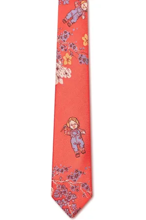 GCDS Krawatte mit Chuncky-Jacquard-Print