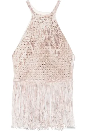 BLUMARINE Oberteil mit Lochstrickmuster