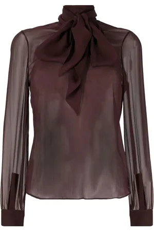 Saint Laurent Sheer-Bluse