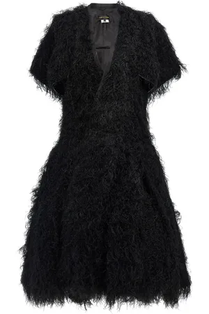 Comme des Garçons Midikleid mit Faux-Fur