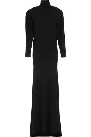 Saint Laurent Maxikleid mit Rollkragen