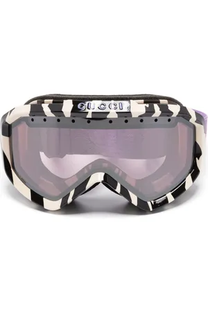 Gucci Skibrille mit Zebra-Print
