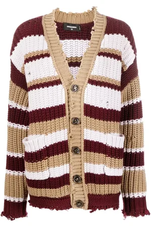 Dsquared2 Gestreifter Cardigan mit Knöpfen