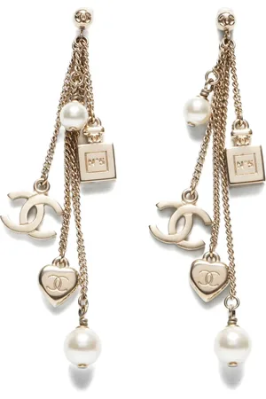 CHANEL 2018 Hängeohrringe mit CC