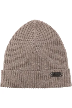 BRIONI Gerippte Beanie mit Logo-Patch