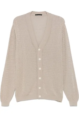 LOW BRAND Cardigan mit Lochstrickmuster