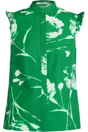 Erdem Gerüschte Bluse mit Blumenmuster