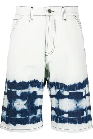Msgm Jeans-Shorts mit abstraktem Print