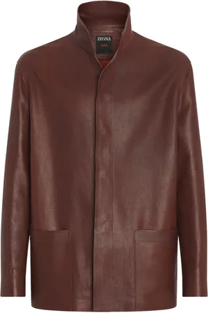 Ermenegildo Zegna Klassische Lederjacke