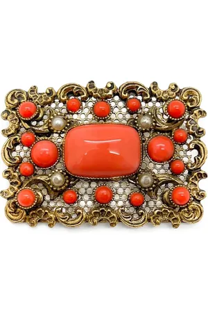 JENNIFER GIBSON JEWELLERY 1930s Brosche mit Kristallverzierung
