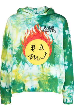 Palm Angels Burning Head Hoodie mit Batik-Print