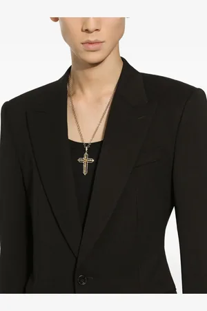 Dolce & Gabbana 18kt Tradition Goldanhänger mit Diamant und Saphir