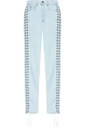 ROTATE Jeans mit Schnürung