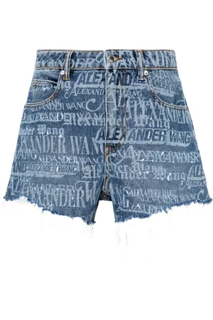 Alexander Wang Bite Jeans-Shorts mit Logo-Print
