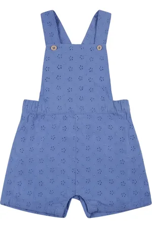 Petit Bateau Latzhose mit Lochstickerei