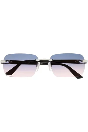 Cartier Eckige Sonnenbrille mit Farbverlauf