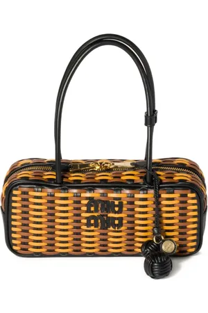 Miu Miu Beau Tote Bag mit gewebtem Effekt