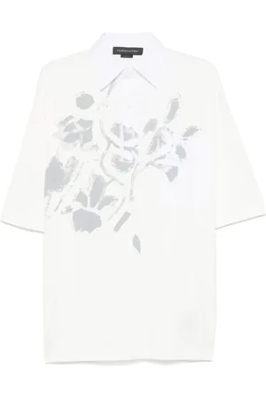 Federico Cina Poloshirt mit grafischem Print