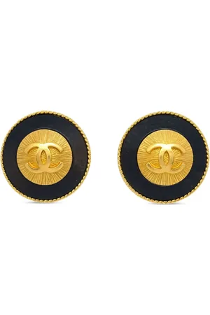 CHANEL 1993 Knopf-Ohrclips