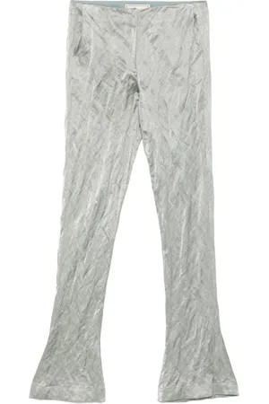 BLUMARINE Satinhose mit Knitteroptik