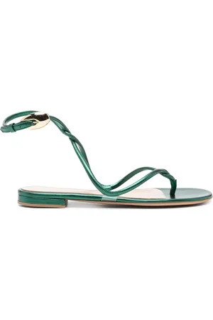 Gianvito Rossi Flache Black Mamba Sandalen