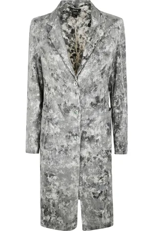AVANT TOI Lurex-Mantel mit abstraktem Print