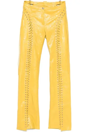 BLUMARINE Lederhose mit Riss-Effekt