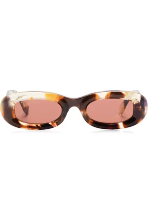 Gucci Sonnenbrille mit ovalem Gestell