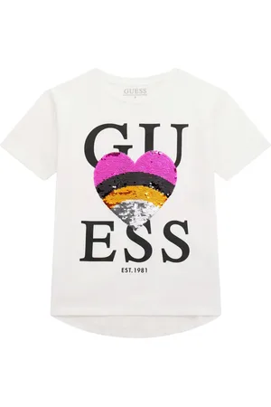 Guess T-Shirt mit Paillettenherz