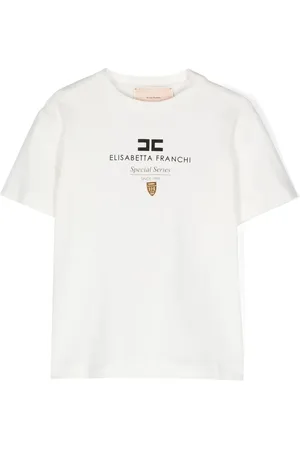 Elisabetta Franchi T-Shirt mit Logo-Schild