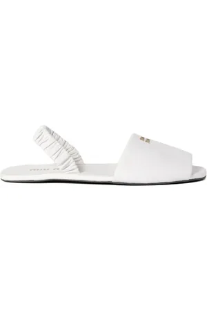 Miu Miu Ruches Slingback-Sandalen