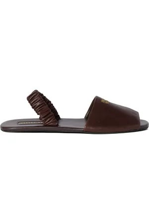 Miu Miu Ruches Slingback-Sandalen