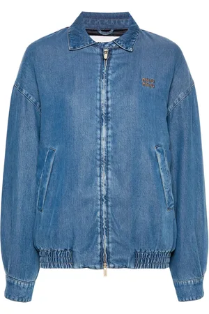 Miu Miu Jacke mit Logo-Stickerei