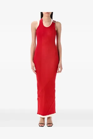 Jean Paul Gaultier Geripptes Maxikleid