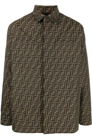 Fendi Hemdjacke mit Monogrammmuster
