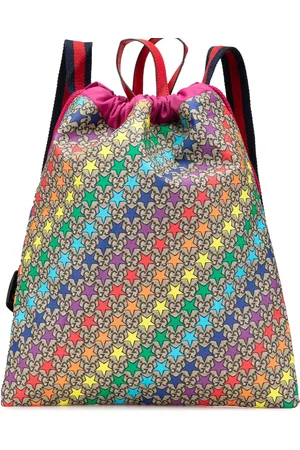 Gucci 2016-2024 GG Supreme Kinderrucksack mit Web Star-Print
