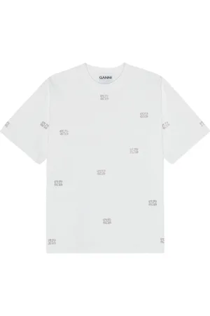 Ganni T-Shirt mit Strassverzierung
