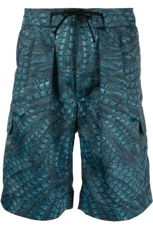 Roberto Cavalli Badeshorts mit Falken-Print
