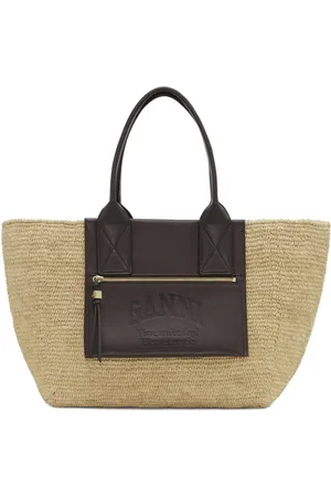 Ganni Mittelgroße Handtasche aus Bast