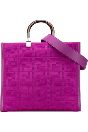 Fendi 2010-2024 mittelgroße Sunshine Satchel-Tasche aus Zucca-Canvas