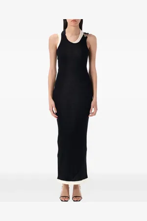 Jean Paul Gaultier Geripptes Maxikleid