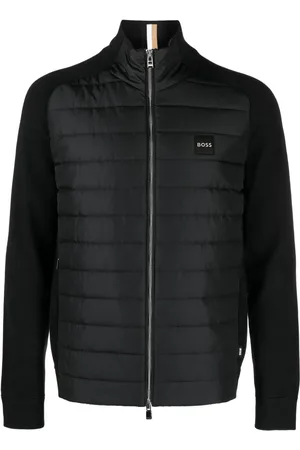 HUGO BOSS Gefütterte Jacke mit Logo-Schild