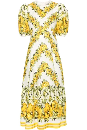 ALÉMAIS Gisela Midikleid mit blumigem Print