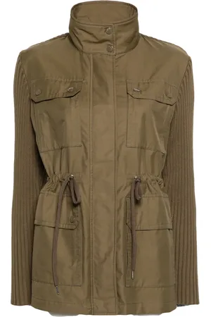Moncler Gerippte Strickjacke mit Einsätzen