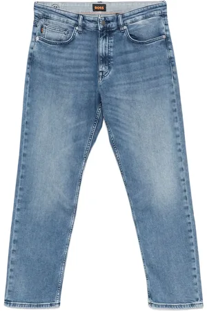 HUGO BOSS Straight-Leg-Jeans mit Logo-Patch
