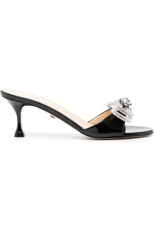Mach & Mach Double Bow Sandalen aus Lackleder