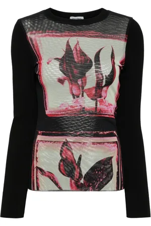 Jean Paul Gaultier Pullover mit Blumen-Print